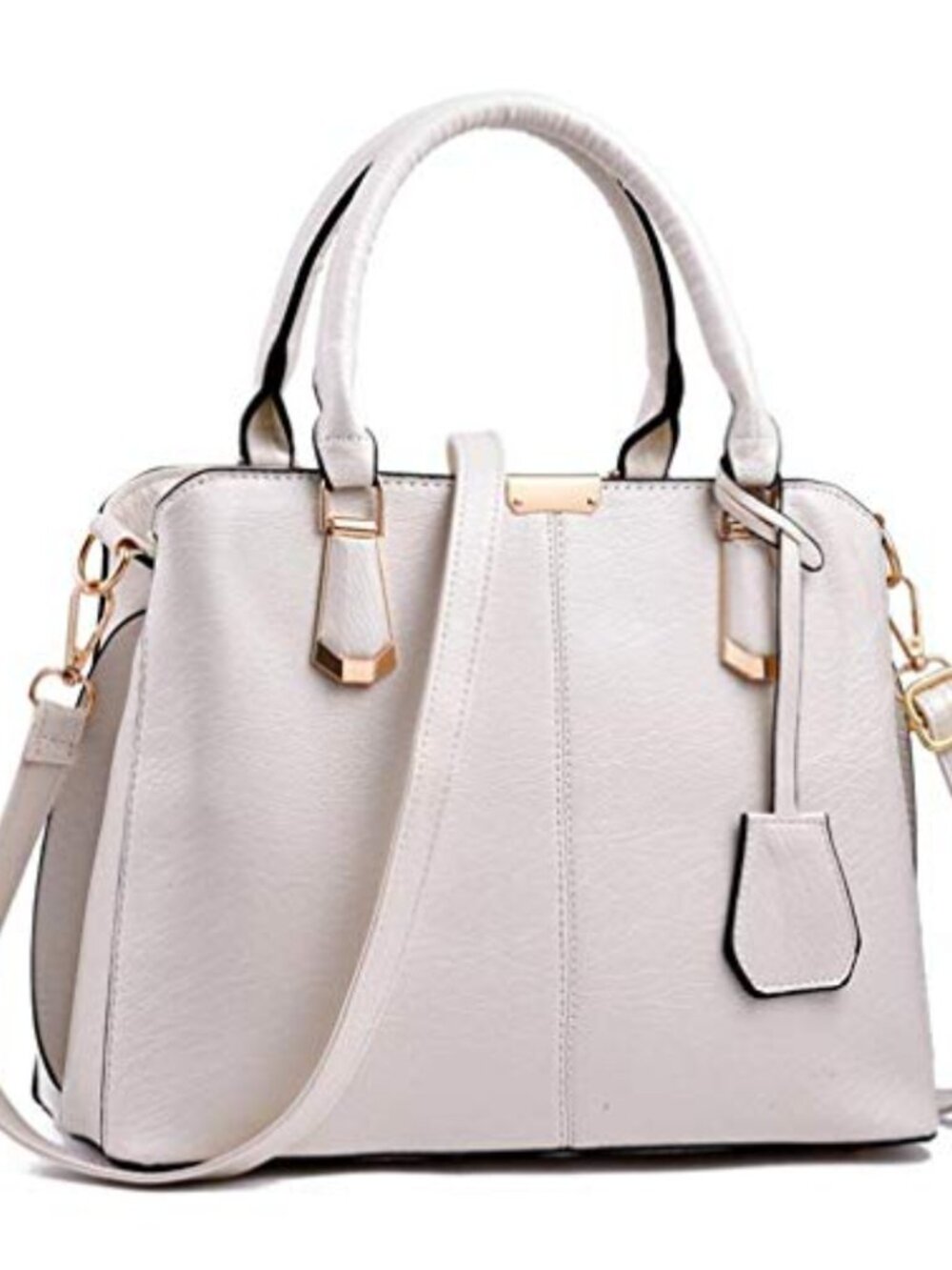 Top-Handle Satchel Handbag Artificial Leather Multi-Pocket Tote Crossbody